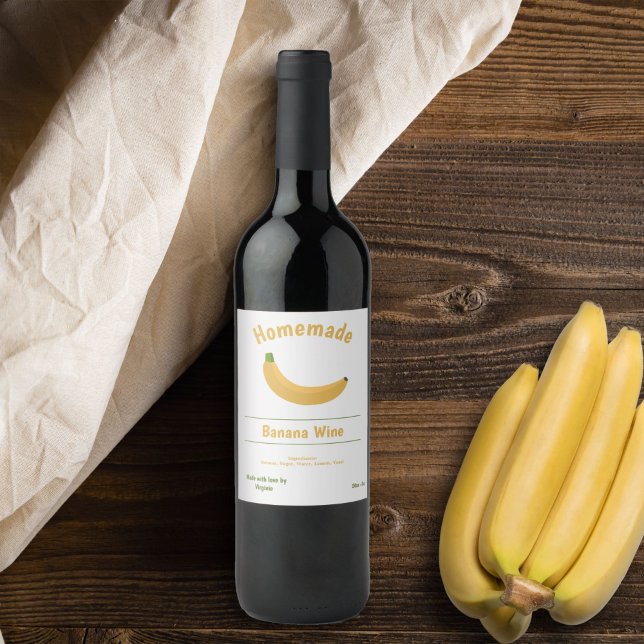 Banana Wine Bottle Label Sticker (Banana Wine Bottle Label Sticker)