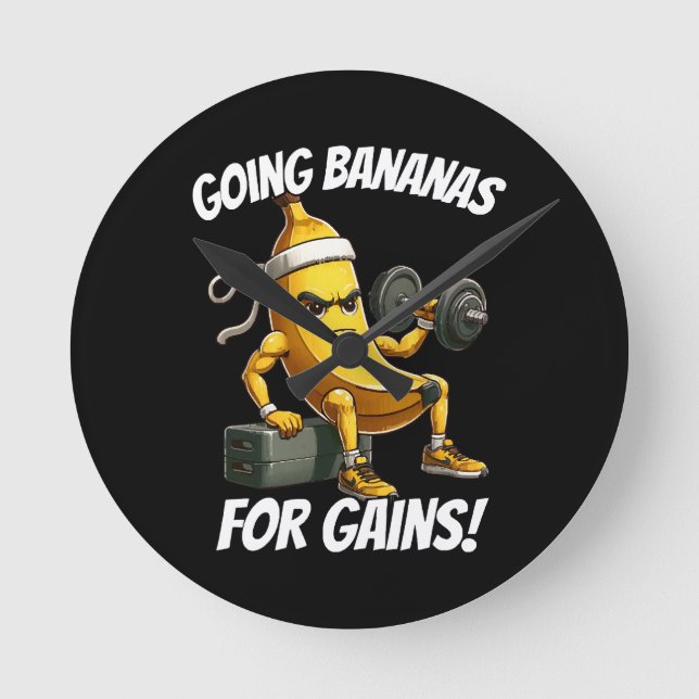 banana working out round clock (Front)