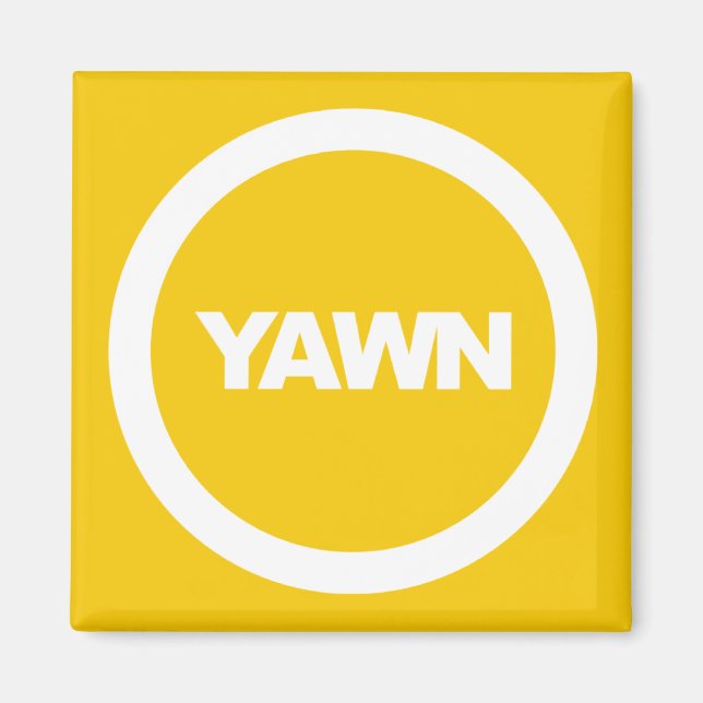 Banana Yawn Brand Dorm Fridge Magnet (Front)