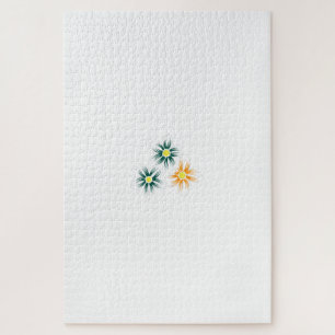 Banana Yellow, Dark Blue Green, decorative Jigsaw Puzzle