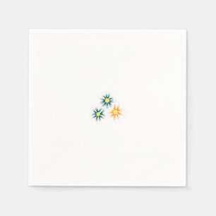 Banana Yellow, Dark Blue Green, decorative Napkin