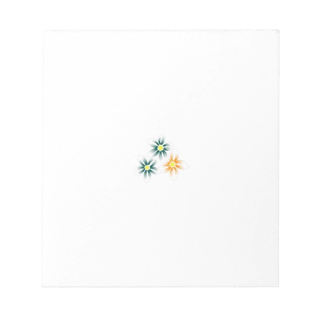 Banana Yellow, Dark Blue Green, decorative Notepad (Front)