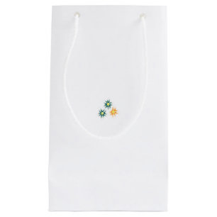 Banana Yellow, Dark Blue Green, decorative Small Gift Bag