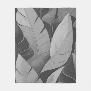 Bananarama Hawaiian Banana Leaves Fleece Blanket