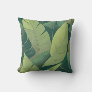 Bananarama Hawaiian Banana Leaves (Reversible) Cushion