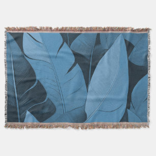 Bananarama Hawaiian Banana Leaves Throw Blanket