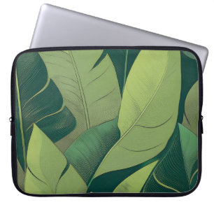 Bananarama Hawaiian Banana Leaves Wetsuit Laptop Sleeve