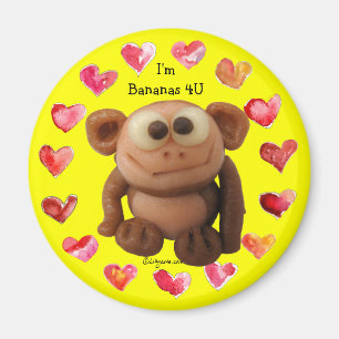 Bananas 4 U Love Monkey Personalised Magnets