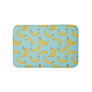 Bananas And Polk Dots Bath Mat