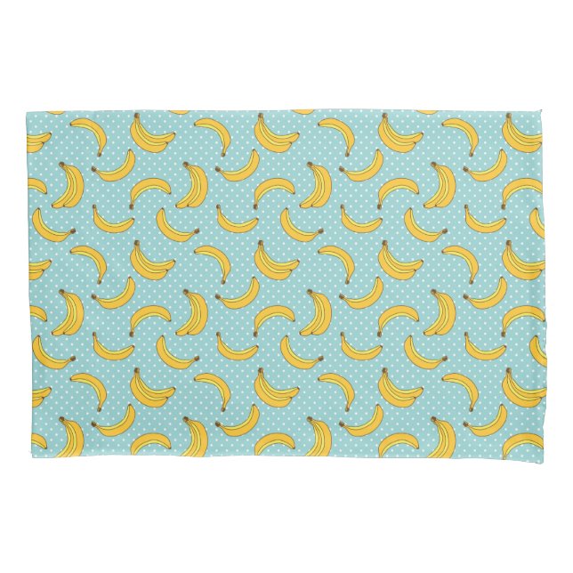 Bananas And Polk Dots Pillowcase (Front-Left)