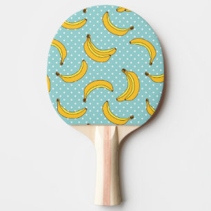 Bananas And Polk Dots Ping Pong Paddle