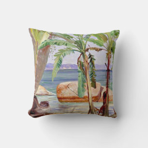Bananas and Rocks at Paqueta, Brazil, Cushion