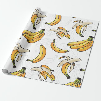 Bananas big seamless pattern wrapping paper