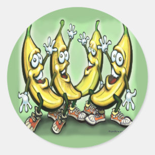 Bananas Classic Round Sticker