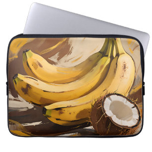 Bananas Coconut Still Life Laptop Sleeve