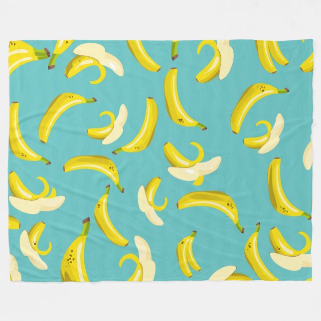 Bananas Fleece Blanket (Front (Horizontal))