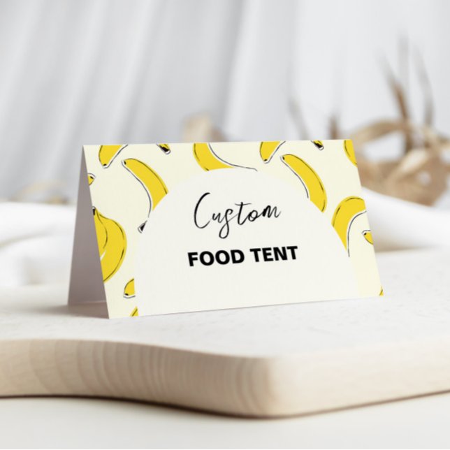 Bananas Food Labels Place Card (Creator Uploaded)