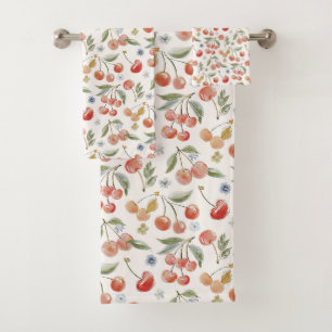 Bananas for Cherries Bath Towel Set