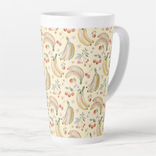 Bananas for Cherries Latte Mug