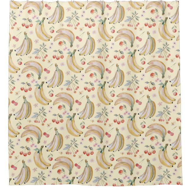 Bananas for Cherries Shower Curtain (Front)