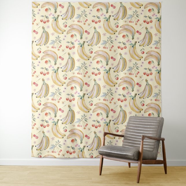 Bananas for Cherries Tapestry (In Situ)