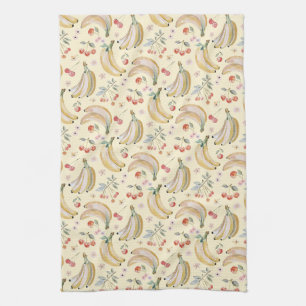 Bananas for Cherries Tea Towel