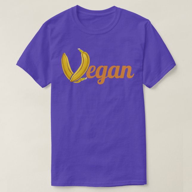 Bananas Forming Letter V Of Vegan T-Shirt (Design Front)