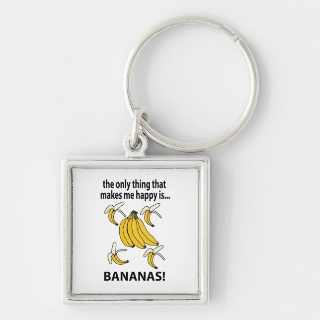 Bananas Fruit Funny Bananas  Key Ring (Front)