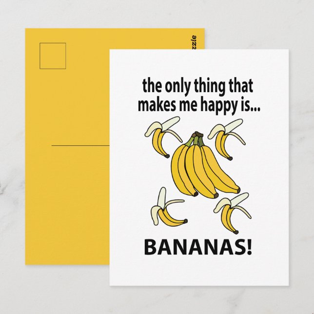 Bananas Fruit Funny Bananas Postcard (Front/Back)