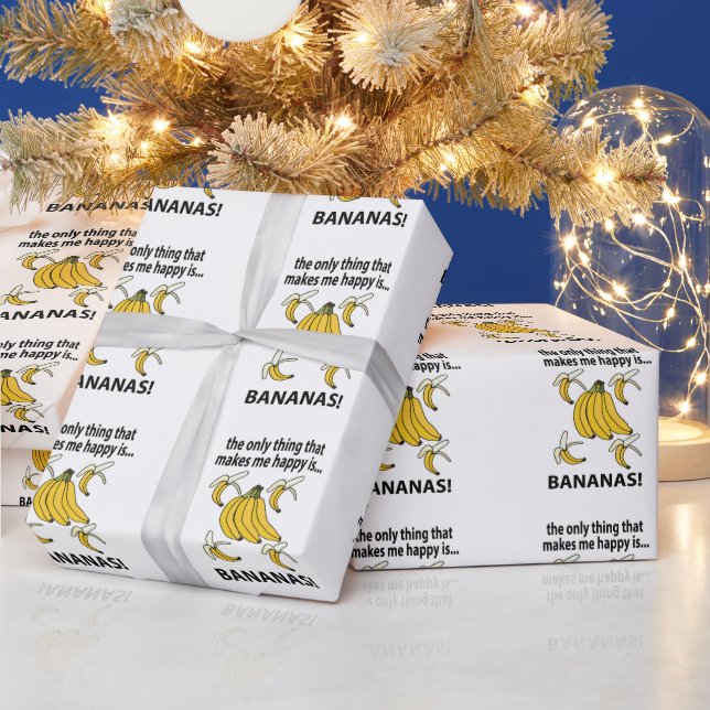 Bananas Fruit Funny Bananas Wrapping Paper (Holidays)