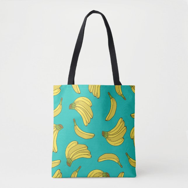 Bananas hand drawn seamless pattern. Sketch illust Tote Bag (Front)