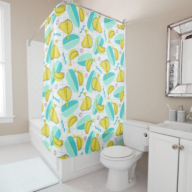 Bananas Memphis Shower Curtain (In Situ)