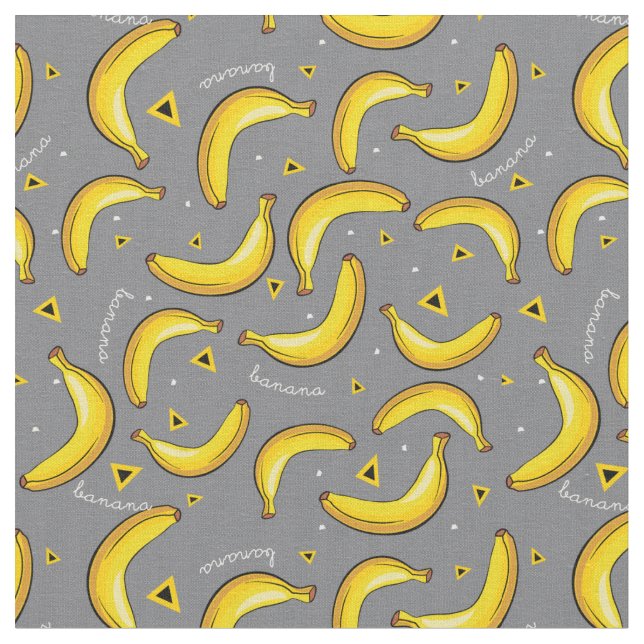 Bananas Pop Art Print Fabric (Close Up)
