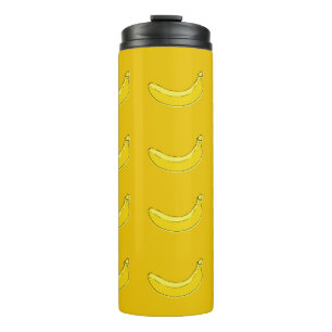 bananas, Seamless pattern with bananas, food backg Thermal Tumbler