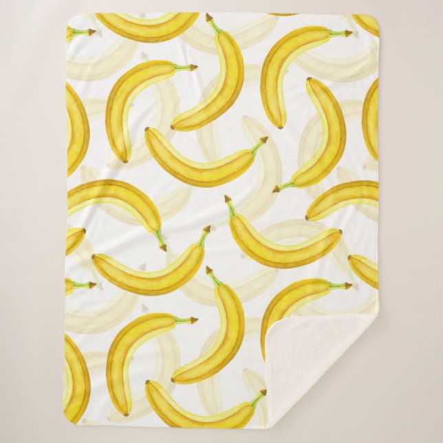 Bananas Sherpa Blanket (Front)
