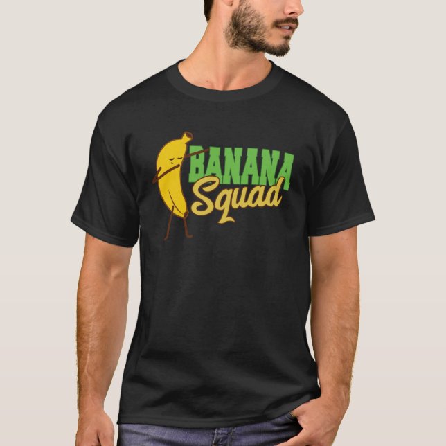 Bananas squad dabbing Fruit Vegan  vegetarian T-Shirt (Front)