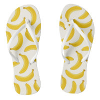 Bananas Tropical Fruit Print, Yellow and White