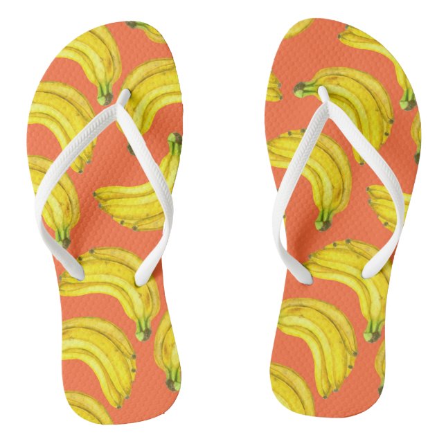Bananas watercolor thongs (Footbed)