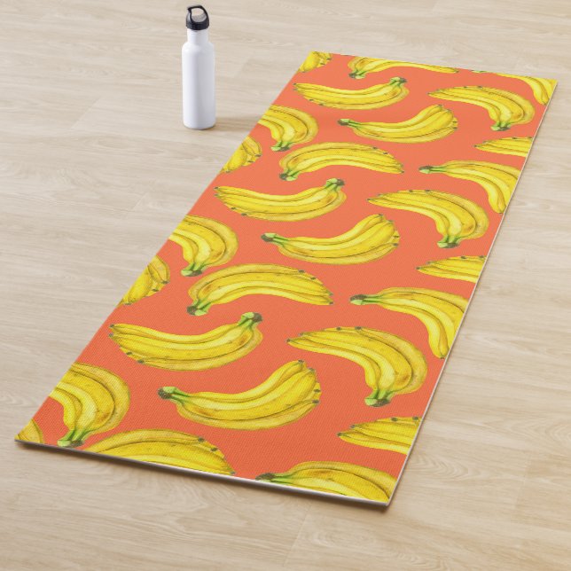 Bananas watercolor yoga mat (In Situ)