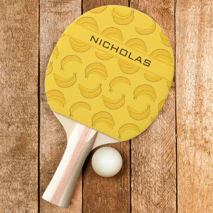 Bananas with Name Ping Pong Paddle