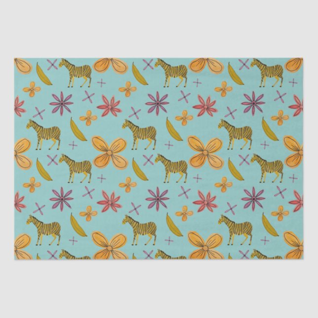 Bananas & Zebras   Tissue Paper (Front)