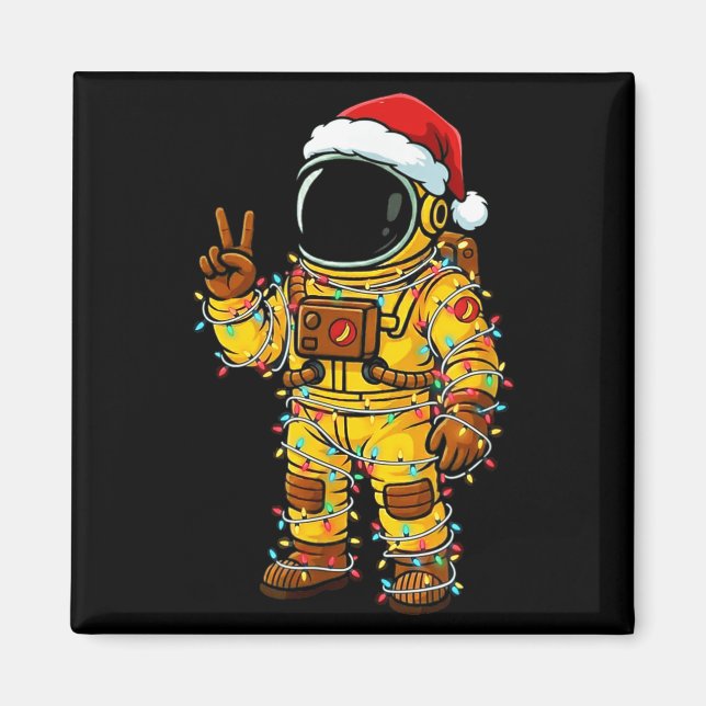 Bananaut Space Explorer - Christmas Astronaut Ligh Magnet (Front)