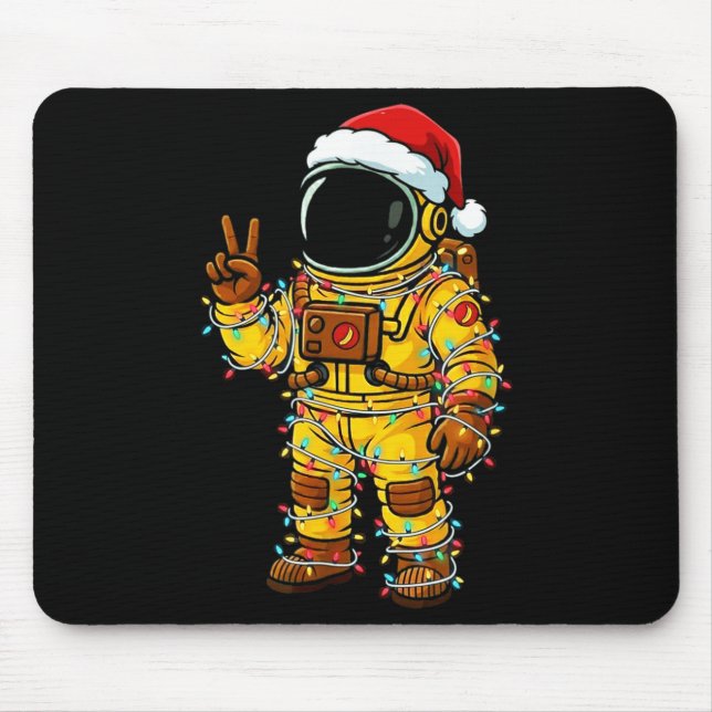 Bananaut Space Explorer - Christmas Astronaut Ligh Mouse Pad (Front)