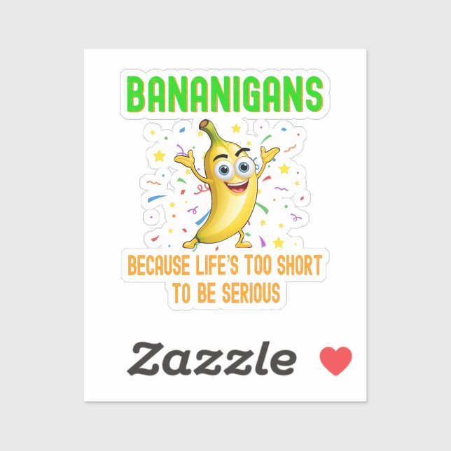 Bananigans Funny Go Bananas, Yellow Tropical Fruit (Sheet)