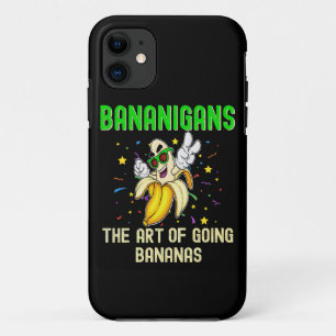 Bananigans Going Bananas, Cool Yellow Fruit iPhone 11 Case