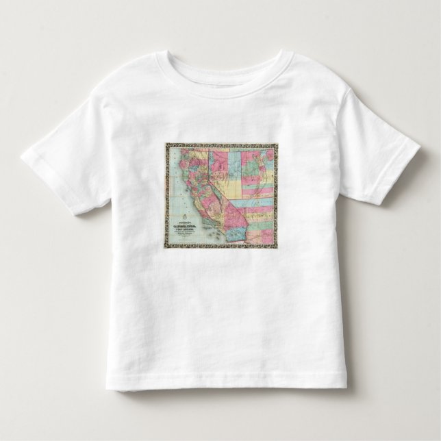 Bancroft's Map Of California, Nevada Toddler T-Shirt (Front)