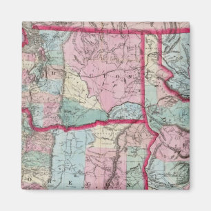 Bancroft's Map Of Oregon, Washington, Idaho Magnet
