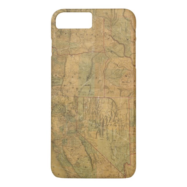 Bancroft's Map Of The Pacific States Case-Mate iPhone Case (Back)