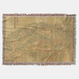 Bancroft's Map Of The Pacific States Throw Blanket