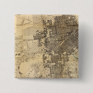 Bancroft's official Guide Map of San Francisco 15 Cm Square Badge